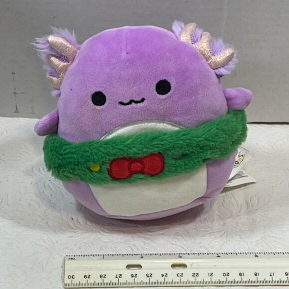 Original Squishmallows Svenja the Axolotl Christmas Mini Plush Toy Purple - Picture 7 of 9
